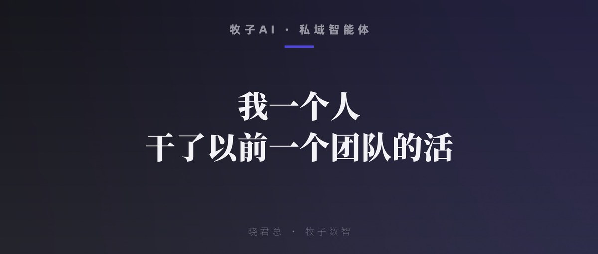 我一个人，干了以前一个团队的活